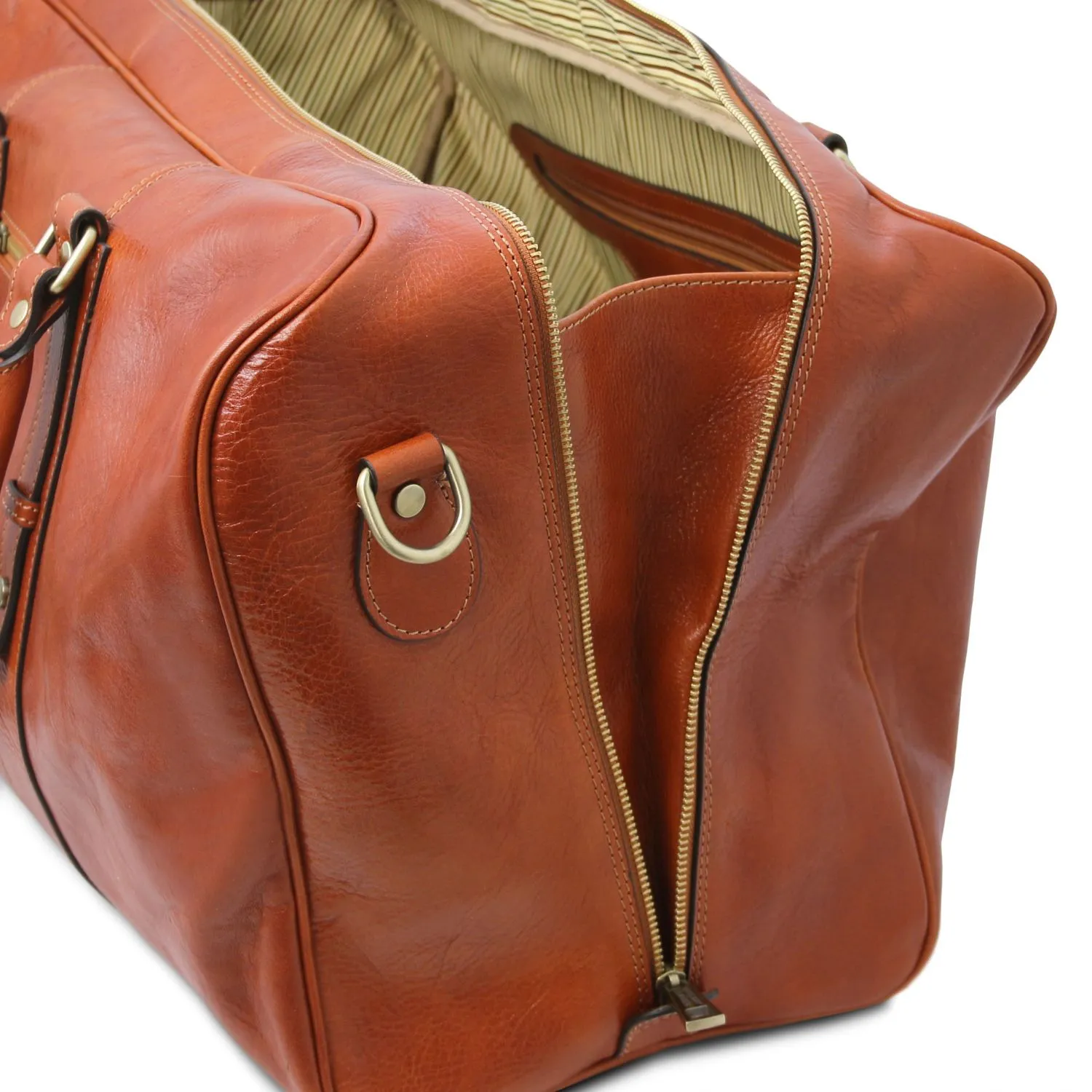 TL Voyager Sac de Voyage en Cuir Avec Poche Frontale Marron TL142140