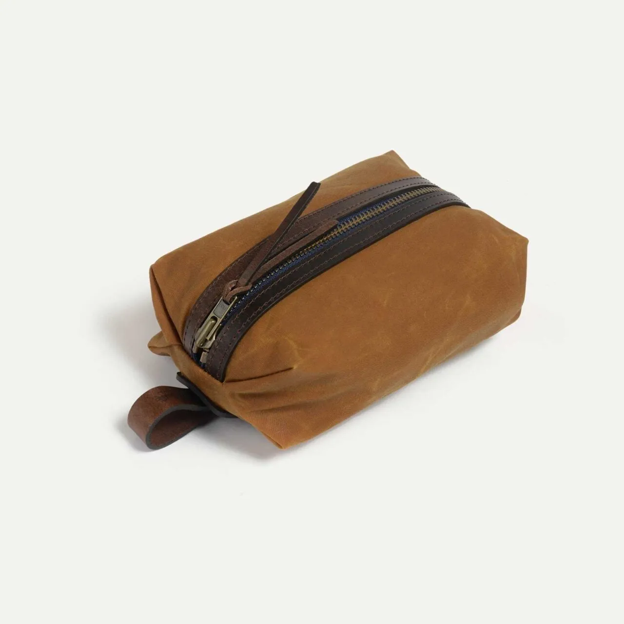 Trousse de toilette ZAZOU - Cumin waxé - Bleu de Chauffe - Marques de France